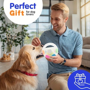 Yeni futbol şekilli köpek çiğnemek oyuncak açık eğitim ve interaktif oyun için dayanıklı diş çıkarma kabartma gıcırtılı top - Product Image 2