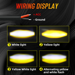 Phụ Kiện Xe Hơi Ebike Xe Máy Hệ Thống Chiếu Sáng Xe Máy Đèn Sương Mù Led 3 Inch, Đèn Sương Mù Xe Máy Led Hai Màu 60W Chùm Tia - Product Image 5