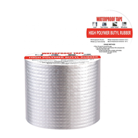 La mejor cinta de goma butílica, cinta impermeable para reparación de canalones de parches de techo de acero, cinta adhesiva de goma butílica de papel de aluminio