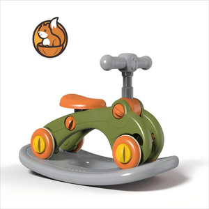 7-in-1 תינוק טרולי טרולי טרמפ עם סתיקת סל מנענע סוס נדנדה - Product Image 5