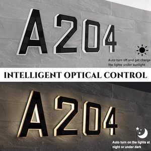 Numeri Civici Luminosi a Energia Solare da 9 Pollici per Esterni, Insegne LED Impermeabili per Indirizzi, Grandi e Personalizzabili - Product Image 3