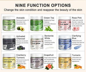 Özel etiket YEŞİL ÇAY yüz kil maskesi Anti-Aging nemlendirici temizleme bambu zerdeçal yüz maskesi kil çamur maskesi - Product Image 5