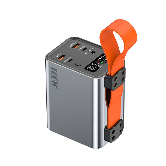 PD100W High-Power Laptop Power Bank Fast Charging 60000mAh Portable Charger with DC Output Aluminum Alloy LED Display