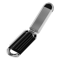 Sisir Rambut Plastik 2 in 1 Portabel Populer 2024, Cermin Lipat Mini untuk Perjalanan, Penggunaan di Rumah, Hadiah, Kado, Cermin Rias Saku