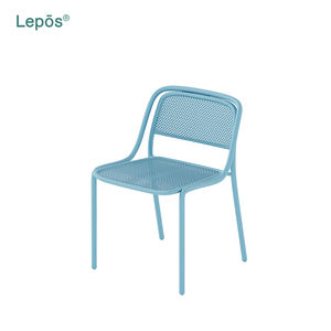 Moderno ligero a prueba de herrumbre apilable Patio muebles de aluminio al aire libre Silla de comedor para jardín Bistro Hotel restaurante café - Product Image 1