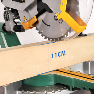 Sierra ingletadora vertical deslizante para carpintería con motor de inducción industrial, corte superior para madera, para uso industrial - Product Image 5