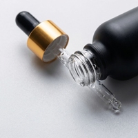 Flacon compte-gouttes en verre ambré de luxe pour sérum cosmétique 50 ml 15 ml 30 ml 100 ml 120 ml – Idéal pour sérum visage et huiles essentielles