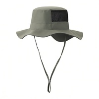 Chapeau Bob Anti-UV Séchage Rapide Respirant à Large Bord en Maille Color Block Réglable Unisexe pour Randonnée Pêche Extérieur Été Vente en Gros