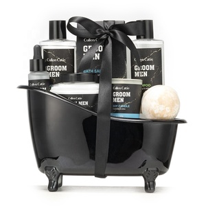 Kit da <span class=keywords><strong>uomo</strong></span> all'ingrosso gel doccia scrub corpo bagno spa cura di sé <span class=keywords><strong>set</strong></span> regalo di lusso forniture da bagno profumo etichetta privata <span class=keywords><strong>set</strong></span> regalo da bagno - Product Image 1