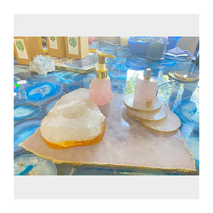 Ensemble de salle de bain DIY en <span class=keywords><strong>Aventurine</strong></span> Bleue bordée avec joint d'onglet Ensemble au design unique de haute qualité à <span class=keywords><strong>prix</strong></span> total - Product Image 5