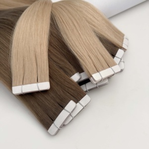 Extensiones de Cabello Adhesivas Europeas al por Mayor, Cabello Rubio Europeo Ombre de Doble Cara, Extensiones de Cabello Adhesivas 100% Cabello Humano - Product Image 5