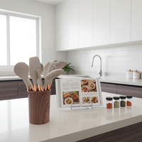 Ensemble d'ustensiles de cuisine nordiques 10 pièces, ustensiles de cuisine en silicone avec manche en plastique