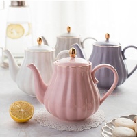 Ensemble créatif de café en céramique, de bonne qualité, avec bordure dorée couleur bonbon, tasse, soucoupe, tasse à lait, bol de sucre, service à thé, 1 pièce
