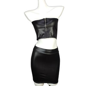 Jupe crayon courte décontractée slim en similicuir PU pour femme, style simple, idéale pour les soirées en boîte de nuit, collection 2026 - Product Image 4