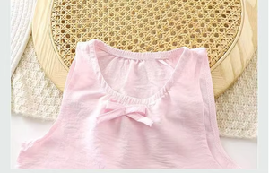 Gilet top pantaloni lunghi vestito estivo 1-10 anni ragazza carina casual pigiama aria condizionata indossare due set - Product Image 5