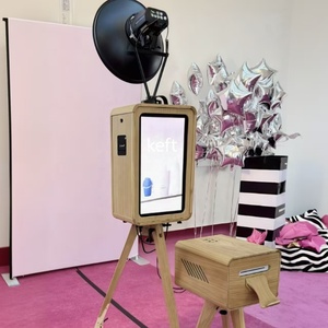 Cabina de <span class=keywords><strong>Fotos</strong></span> DSLR para iPad con Carcasa de Madera de Roble, Divertida Máquina de Selfies con Espejo para Fiestas, Bodas y Eventos - Product Image 1