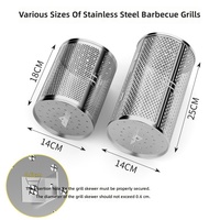 Barbecue portable d'extérieur à charbon de bois avec fumoir et grill rotatif automatique, pliable et détachable, pour grillades et fumage