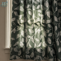 Cortinas Decorativas de Poliéster Suave con Estampado Floral Personalizado de Fábrica, con Filtro de Luz y Privacidad, para Sala de Estar, Hotel o Villa