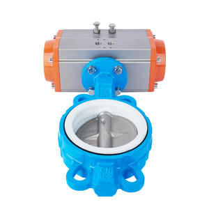 Vanne papillon pneumatique en acier inoxydable D671F personnalisée, avec joint en PTFE, résistante aux hautes températures, résistante à la corrosion, rapide - Product Image 2