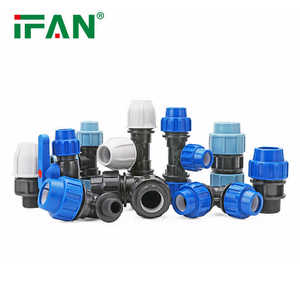 <span class=keywords><strong>Raccord</strong></span> de <span class=keywords><strong>compression</strong></span> en PP personnalisé toutes tailles IFAN <span class=keywords><strong>Raccord</strong></span> de tuyau en PE ISO 4427 Raccords d'irrigation complets - Product Image 1