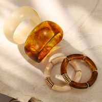 Bracelet en résine automne-hiver, marbré, acrylique et époxy, bracelet minimaliste de luxe, cadeau pour femmes