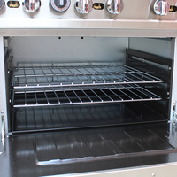 Cuisinière à gaz en acier inoxydable à 6 brûleurs avec four, cuisinière autonome avec grill pour restaurant, hôtel, restauration, équipement de cuisine