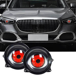 Luzes LED Dinâmicas Devil Eyes para Retrofit de Faróis Automotivos 7 Cores Lentes Angel Eyes com Controle Remoto para Carros Decoração Automotiva - Product Image 1