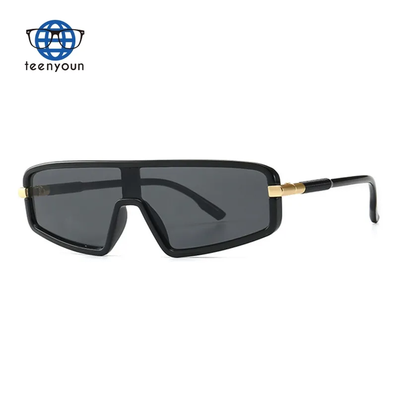 Trendy Flat Top Models Sunglasses Men 2022 Women Luxury Brand Designer Vintage Classic Black Cat Eye Sun Glasses For Male