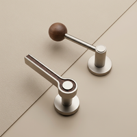 Poignée de porte minimaliste en alliage de zinc pour chambre à coucher, salle de bain, porte de confidentialité