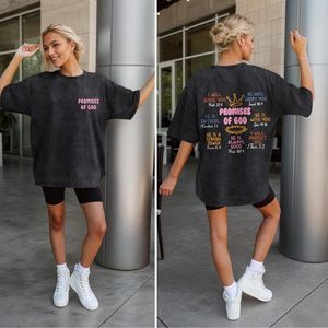 Camiseta Cristiana Extra Grande FOXA para Mujer, 100% Algodón, con Versículo Bíblico, Estilo Vintage, Transpirable - Product Image 2