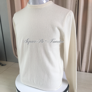 Tùy Chỉnh Người Đàn Ông Của Rắn Màu Gân Crew Cổ Dài Tay Áo Cashmere Áo Thun Cao Giản Dị Kashmir Áo Len Mô Hình Trực Tiếp Nhà Sản Xuất - Product Image 2