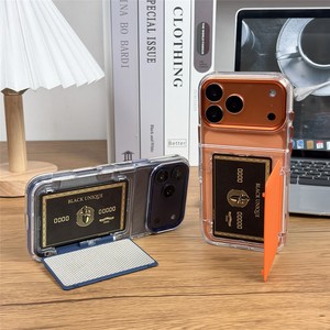 Orange Card Holder Phone Case with <b>Stand</b> Orange for <b>iPhone</b> 17 PRO MAX - Product Image 6