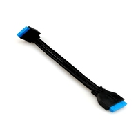 Câble USB 3.0 droit 20 broches à 90 degrés avec conducteur en cuivre étamé, charge rapide 3A, gaine en PVC pour ordinateur et téléphone portable