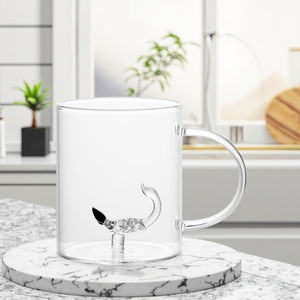 Taza <span class=keywords><strong>de</strong></span> Vidrio <span class=keywords><strong>de</strong></span> Borosilicato con Figura <span class=keywords><strong>de</strong></span> Escorpión Integrada, Diseño Caprichoso, Detalle Artístico, Resistente al Calor, Capacidad <span class=keywords><strong>de</strong></span> 420 ml para Café y Té - Product Image 4