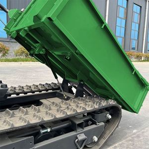 300 किलोग्राम भार क्षमता गैसोलीन इंजन मिनी डम्पर सभी इलाके रबर ट्रैक ट्रांसपोर्टर क्रॉलर हैंड कार्ट और ट्रॉली - Product Image 5