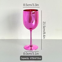 Voyage Portable En Plastique Rouge Verre À Vin Tasse Or Acrylique Aceylic Champagne Flûte Verres Avec Logo Pour La Fête De Mariage