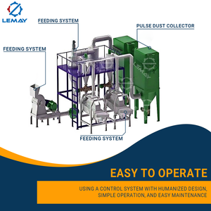 Usine de recyclage de batterie au lithium-ion 300 kg/h Machine de recyclage de broyage de batterie de cellule de véhicule électrique au lithium - Product Image 2