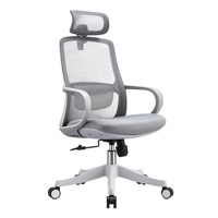Chaise de bureau moderne en maille, pivotante à 360°, réglable en hauteur, ergonomique, avec coussin en éponge douce
