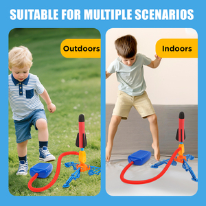 Juguetes Deportivos para Exteriores, Bomba de Aire, Juguete de Modelo de Cohete de Espuma, Lanzador de Cohetes, Cohete Infantil que Salta al Cielo - Product Image 3