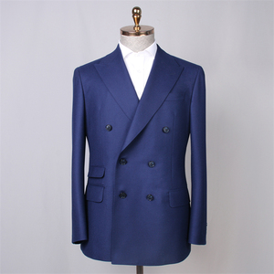Super 110 Veste de costume pour <span class=keywords><strong>homme</strong></span> <span class=keywords><strong>Blazer</strong></span> 100% <span class=keywords><strong>laine</strong></span> Demi-toile Simple boutonnage Fermeture éclair Grande taille Respirant Devant plat - Product Image 2