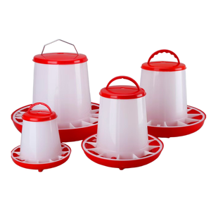 치킨 오리 메추라기 PP 재료 치킨 피더 동물 피더 용 레드 자동 가금류 피더 - Product Image 1