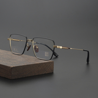 Gafas de Lectura Clásicas Hechas a Mano con Montura Cuadrada de Madera de Sándalo, Diseño Geométrico Retro Unisex de Lujo