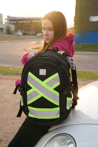 Mochila de Seguridad Reflectante de Alta Visibilidad, Resistente, para Motocicleta, con Reflectantes Delanteros y Traseros - Product Image 6