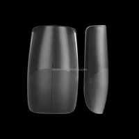 15 Tailles – Faux Ongles Carrés Pleins Mat Pré-Formés – Couverture Complète en Gel – Robustes et Épais – Pour Manucure Artistique
