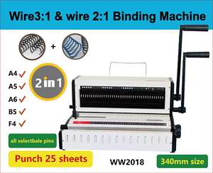WW2018 <strong>Manual</strong> Multifunction Wire 3:1 and 2:1 2-in-1 Punching and <strong>Binding</strong> <strong>Machine</strong> - Product Image 3