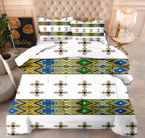 Couette imprimée en 3D Éthiopie Couette remplie traditionnelle Habesha Saba <span class=keywords><strong>Telet</strong></span> avec art numérique Parfait pour le confort Ensemble de literie - Product Image 2