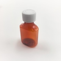 Bouteille ovale en PET Timberlin de 1 oz à 16 oz pour médicaments liquides avec impression sérigraphique et bouchons CR pour sirop
