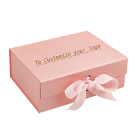 Boîte en papier de luxe personnalisée pour vêtements à rabat magnétique coffrets cadeaux pliables à fermeture magnétique avec ruban noir