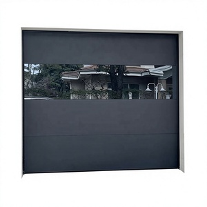 Puerta de Garaje Seccional Moderna con Panel Plano, Doble Capa de Acero, Aislamiento de Espuma de PU, Certificación CE, Color <span class=keywords><strong>Antracita</strong></span>, Estilo Contemporáneo para Villa - Product Image 4