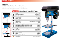 Vente d'usine CE SUMORE SP5213A mini perceuse verticale d'établi en métal perceuse manuelle en métal populaire dans le monde entier